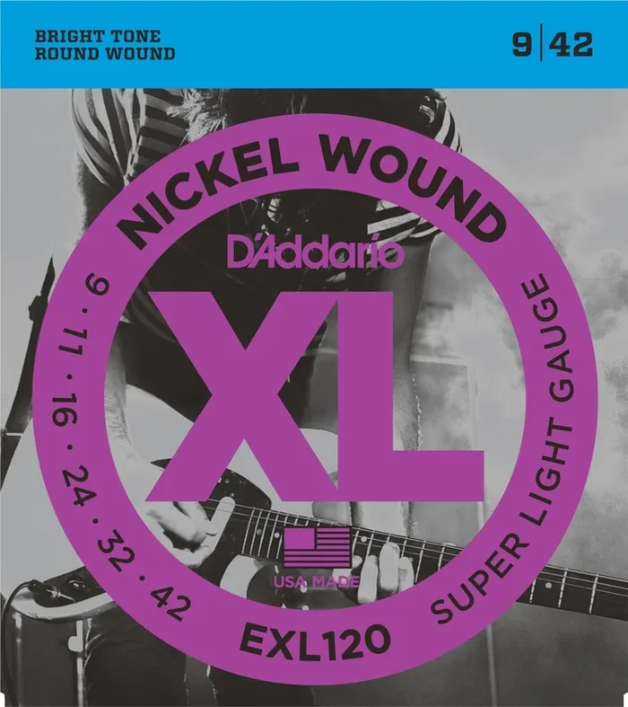 D’Addario EX120 Nickel Super Light Electric Guitar Strings