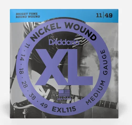 D’Addario EXL115 Nickel Medium/Blues-Jazz Rock, 11-49