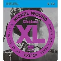 D’Addario EXL120 Nickel Wound Electric Strings -.009-.042 Super Light