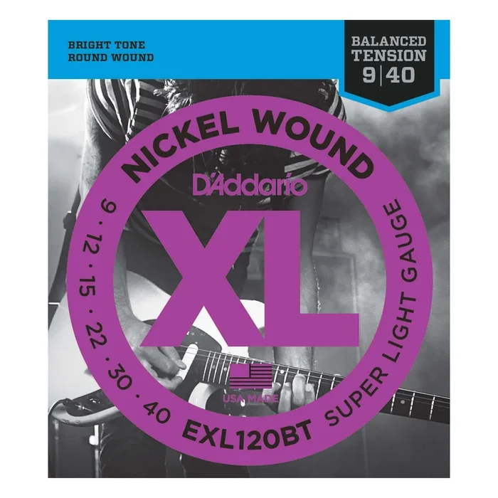 D’addario Exl120BT Nickel Wound, Balanced Tension Super Light, 09-40