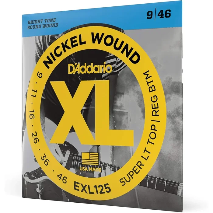 D’Addario EXL125 Super Light Top/Regular Bottom Electric Guitar Strings