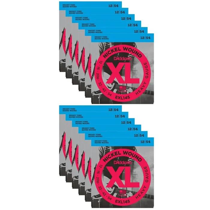 D’Addario EXL145 Electric Heavy 12-54 (12 Pack Bundle)