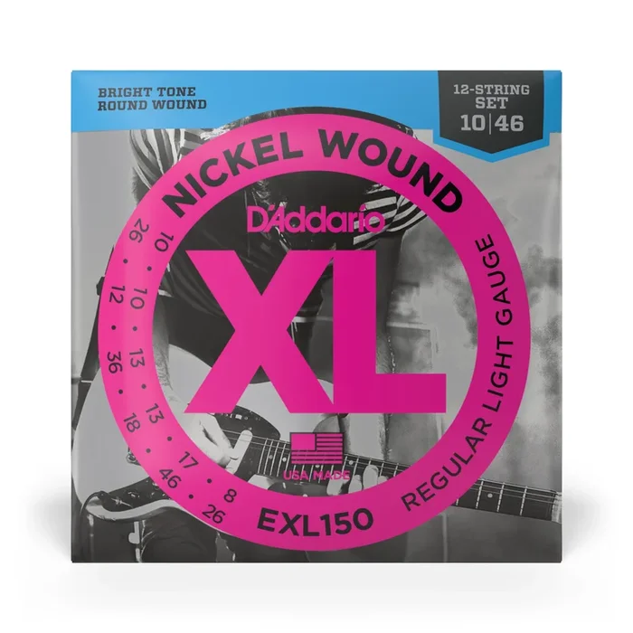 D’Addario EXL150 10-46 Regular Light 12-String, XL Nickel