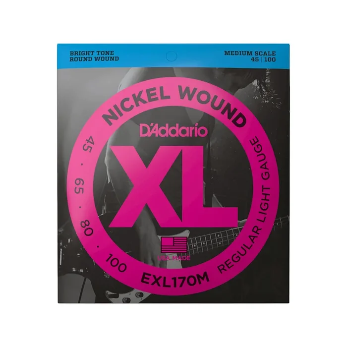 D’Addario EXL170M XL Nickel Bass String Light/Medium Scale 45-100