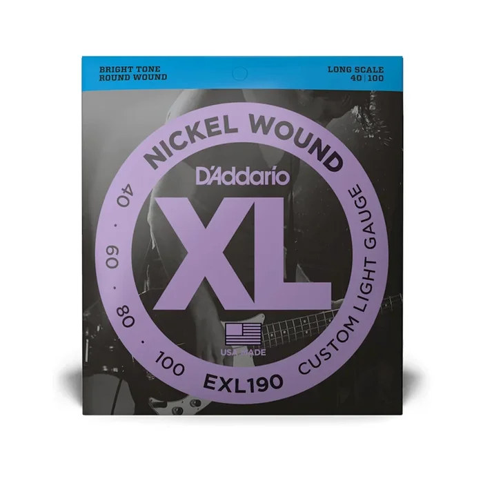 D’Addario EXL190 Custom Light Long Scale Bass Strings 040-090
