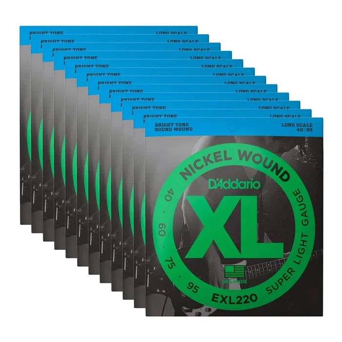 D’Addario EXL220 40-95 Long 12 Pack Bundle