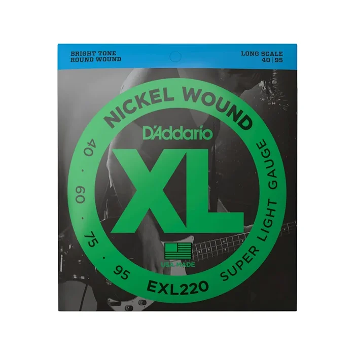 D’Addario EXL220 XL Nickel Bass Strings Super Light Gauge/Long Scale 40-95