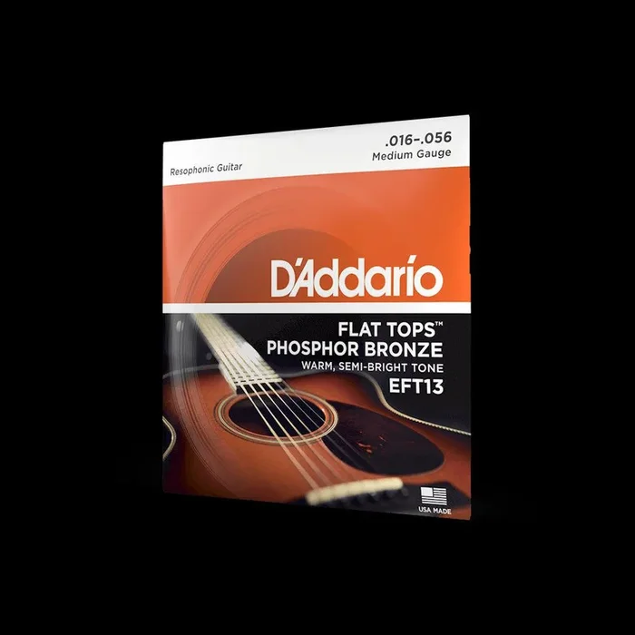 D’Addario Flat Tops Phosphor Bronze Acoustic Guitar Strings | 16-56
