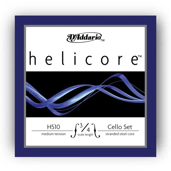 D’Addario H510 Helicore Cello 3/4 Scale Medium Tension Set