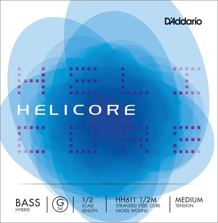 D’Addario Helicore Hybrid Bass Single G String, 1/2 Scale, Medium Tension