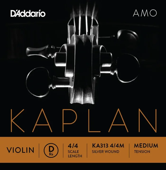 D’Addario Kaplan Amo Violin D String, 4/4 Scale, Medium Tension