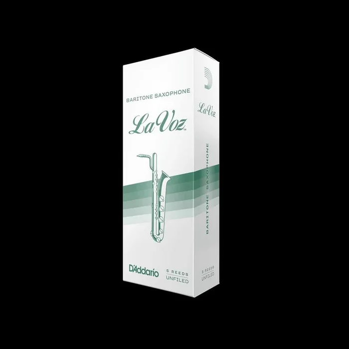 D’Addario La Voz Baritone Saxophone Reeds | Medium Hard | 5 Pack