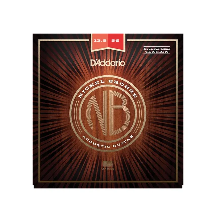 D’Addario NB13556BT Acoustic Guitar Strings, Balanced Tension Medium, 13.5-56