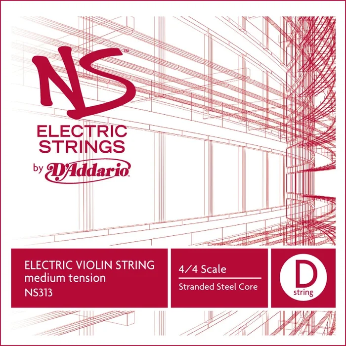 D’Addario NS Electric Violin Single D String, 4/4 Scale, Medium Tension