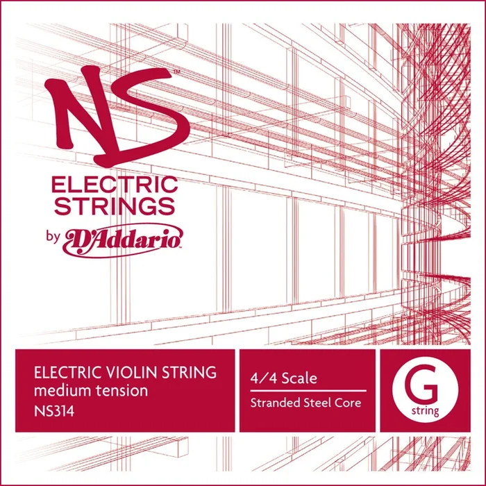 D’Addario NS Electric Violin Single G String, 4/4 Scale, Medium Tension
