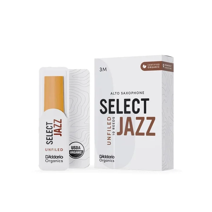 D’Addario Organic Select Jazz Unfiled Alto Saxophone Reeds