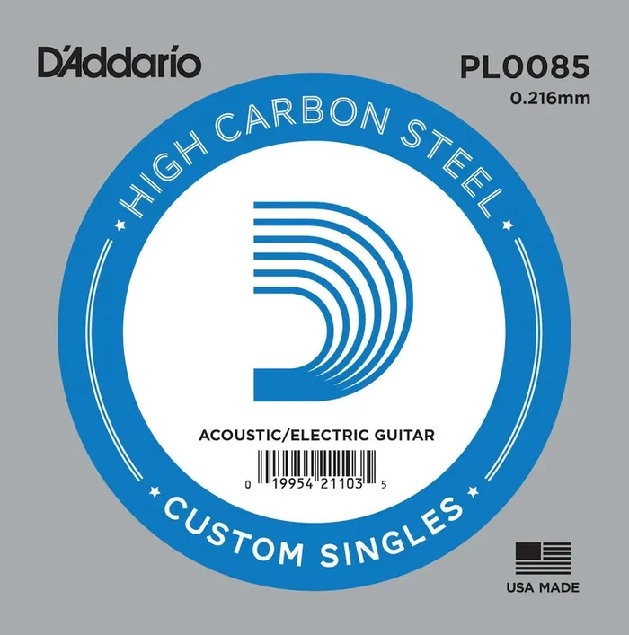 D’Addario PL0085 Plain Steel Guitar Single String .0085