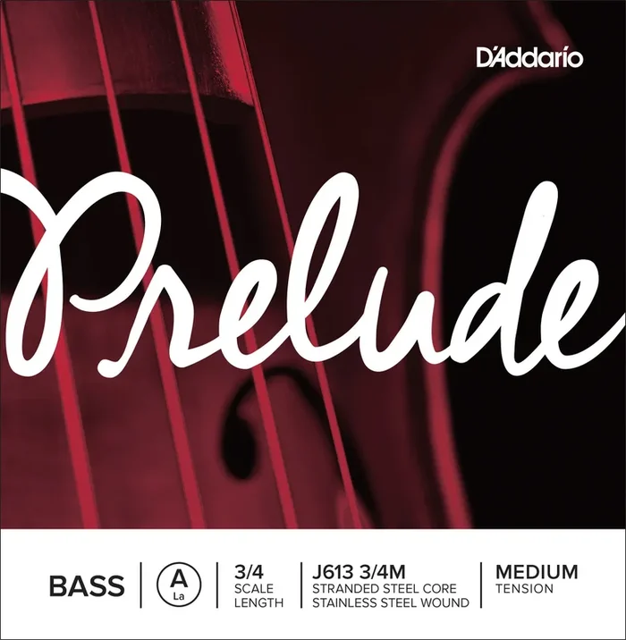D’Addario Prelude Bass Single A String, 3/4 Scale, Medium Tension
