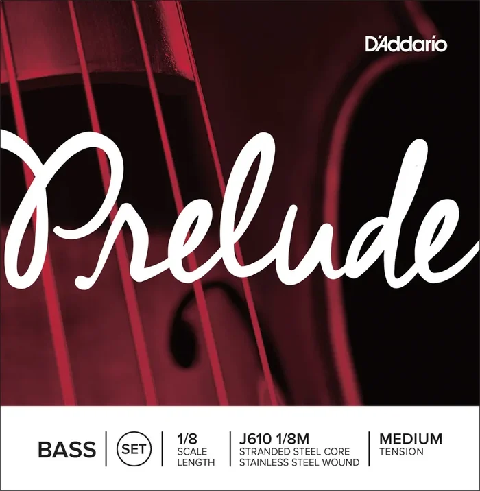 D’Addario Prelude Bass String Set, 1/8 Scale, Medium Tension