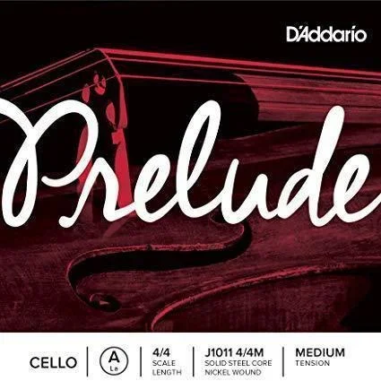 D’Addario Prelude Cello Single String 4/4 Scale, Medium Tension