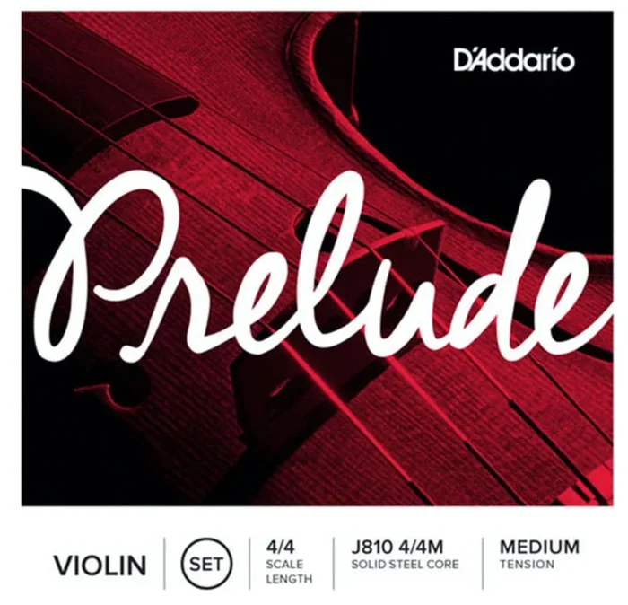 D’Addario Prelude Violin String Set, 4-4 Scale, Medium Tension – J81044M