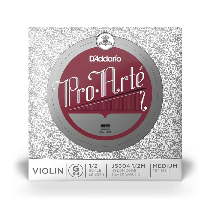 D’Addario Pro-Arté 1/2 Scale Medium Tension Single G String for Violin
