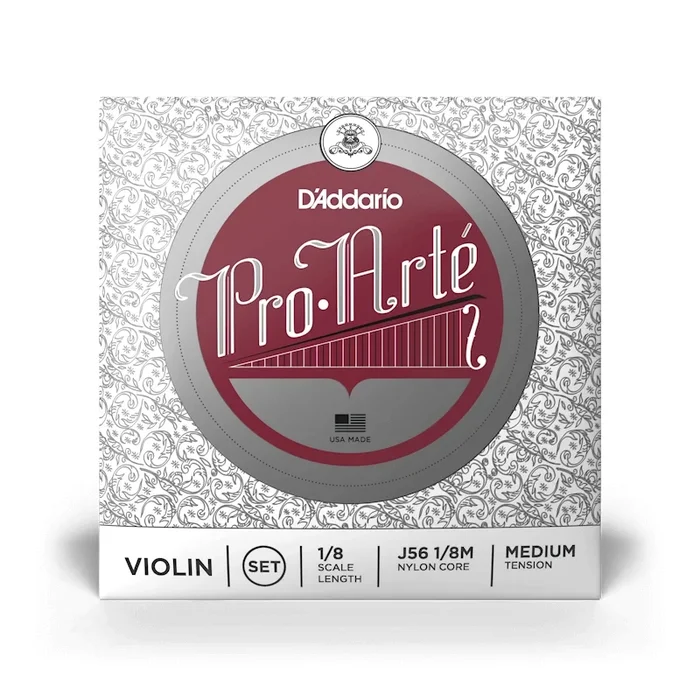D’Addario Pro-Arté Violin String Set, 1/8 Scale, Medium Tension