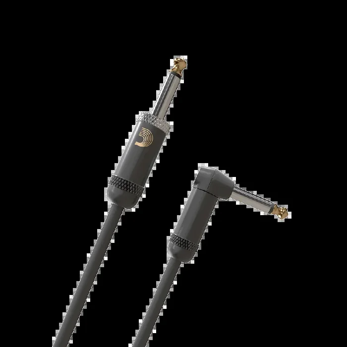 D’Addario PW-AMSGRA-15 American Stage Straight to Right Angle Instrument Cable – 15 foot