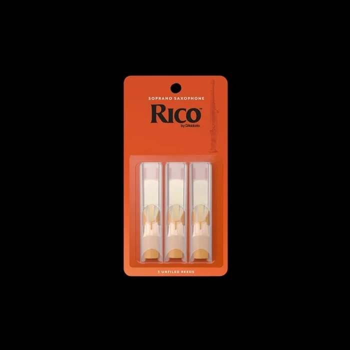 D’Addario Rico Soprano Sax Reeds | Strength 3 | 3-pack