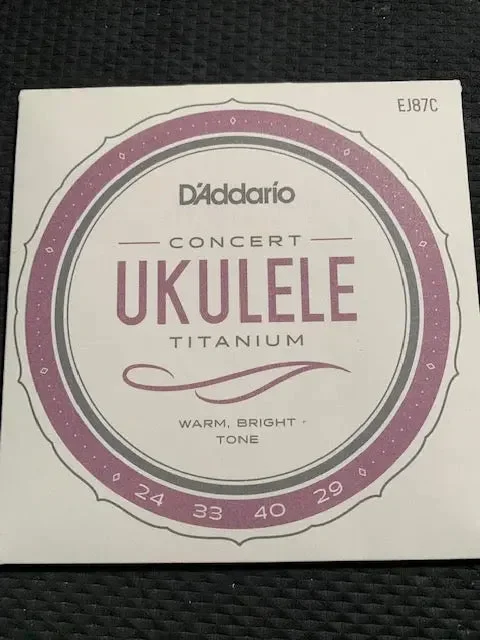 D’Addario Ukulele Strings Titanium – Warm, bright tone for Concert Ukulele