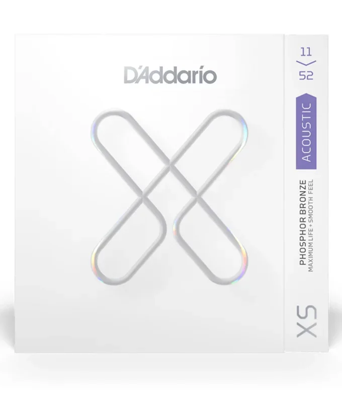 D’Addario XS Acoustic Phosphor Bronze 11-52 Custom Light, Acoustic Guitar Strings