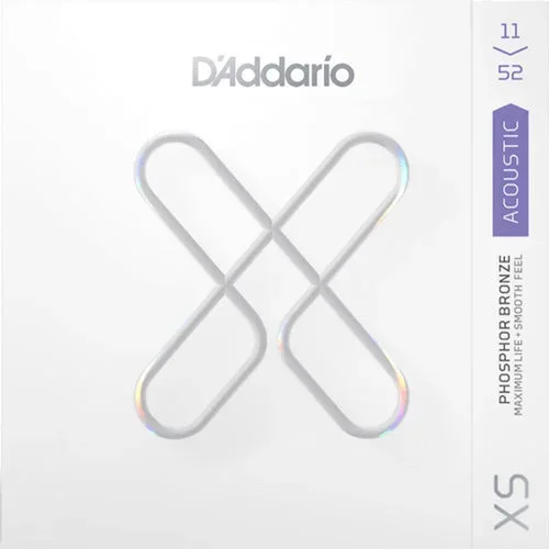 D’Addario XSAPB1152 Phosphor Bronze Coated Acoustic Guitar Strings – .011-.052 Custom Light 019954337605