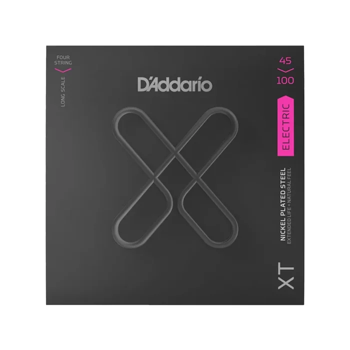 D’Addario XT Nickel Plated Steel Bass Guitar Strings Regular Light Long Scale 45-100