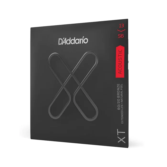 D’Addario XTABR1356 XT 80/20 Bronze Acoustic Guitar Strings, Medium, 13-56