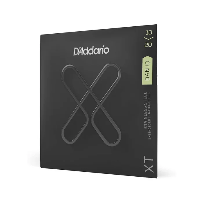 D’Addario XTJ1020 XT Stainless Steel Banjo Strings, Custom Medium Light, 10-20