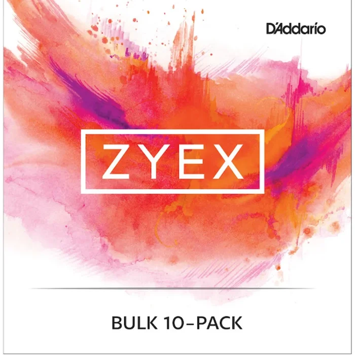 D’Addario Zyex Violin Single D String, 1/2 Scale, Medium Tension, Bulk 10-Pack