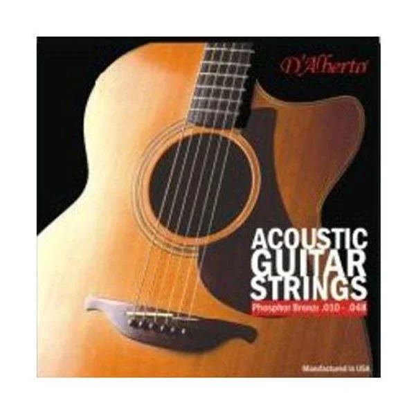 D’Alberto Phosphor Bronze Acoustic Guitar Strings – .10-.48