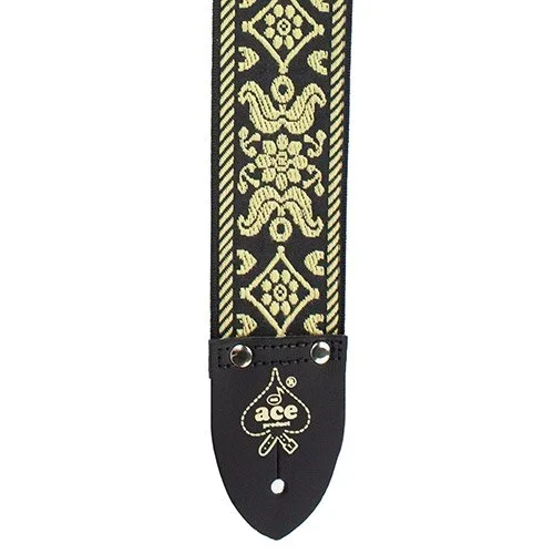 D’Andrea Ace 2″ Vintage Reissue Guitar Strap – Old Gold