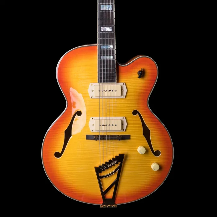 D’Angelico EX-59 Hollow Body Sunburst Electric Guitar w/ Case (EX59SB)