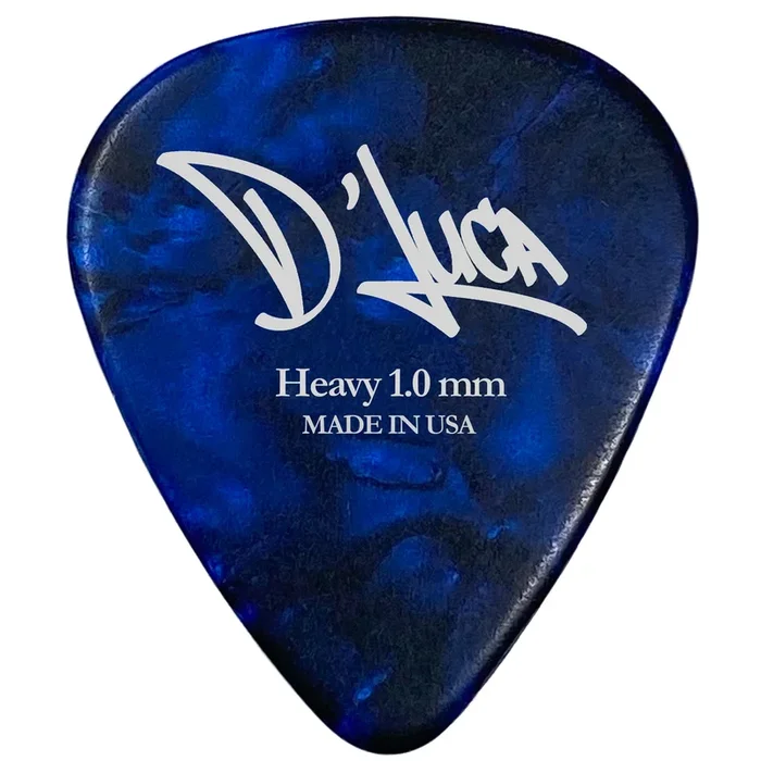 D’Luca Celluloid Standard Guitar Picks Blue Pearl 1.0mm Heavy 25 Pack