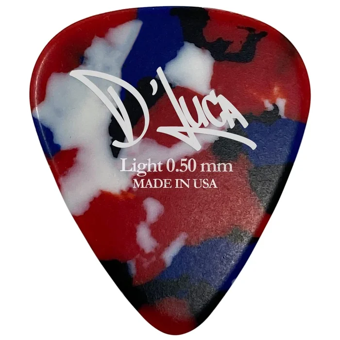 D’Luca Celluloid Standard Guitar Picks Multi-Color 0.50 mm Light 25 Pack
