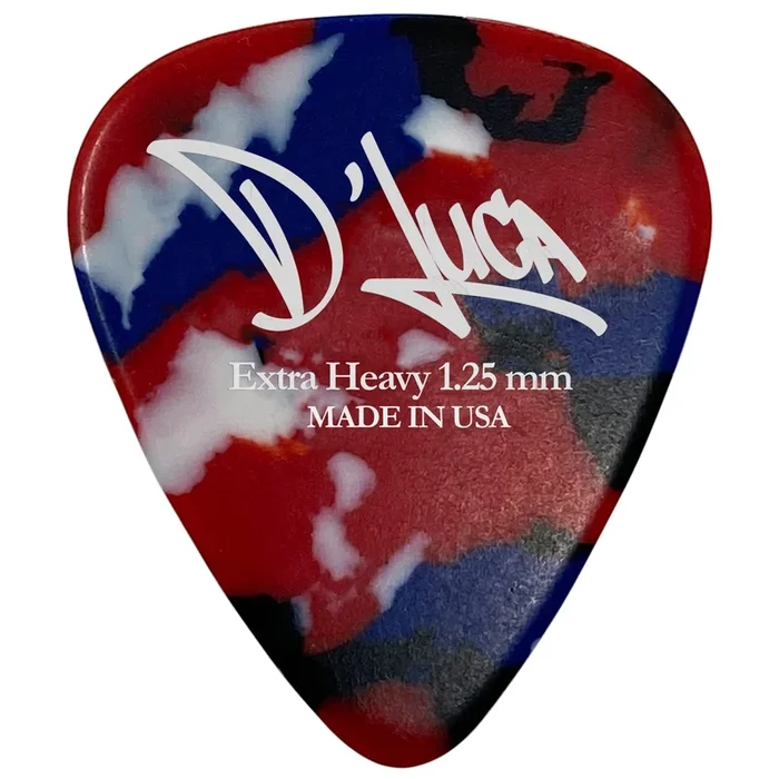 D’Luca Celluloid Standard Guitar Picks Multi-Color 1.25mm Extra Heavy 10 Pack