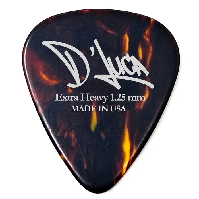 D’Luca Celluloid Standard Guitar Picks Shell 1.25mm Extra Heavy 25 Pack