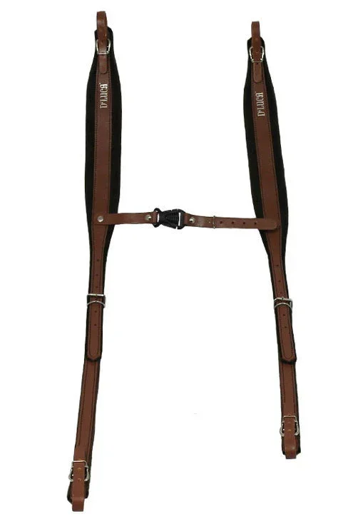D’Luca Pro SM Series Genuine Leather Accordion Straps Brown/Brown