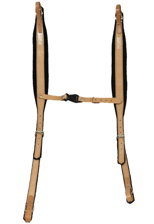 D’Luca Pro SM Series Genuine Leather Accordion Straps Natural/Black