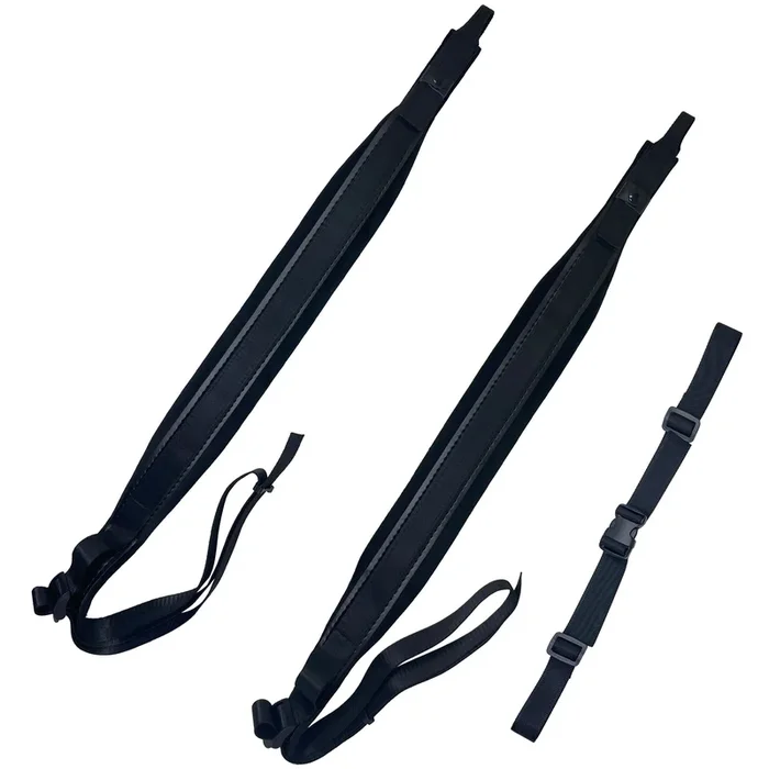 D’Luca Super Soft Velvet Accordion Harness Straps Black