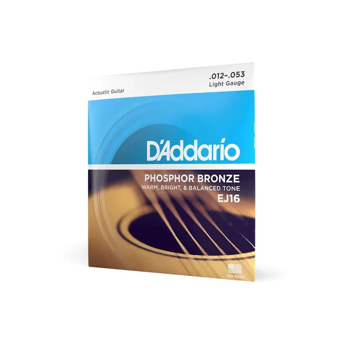 D’Addario Acoustic Guitar Phosphor Bronze 12-53 Light Strings