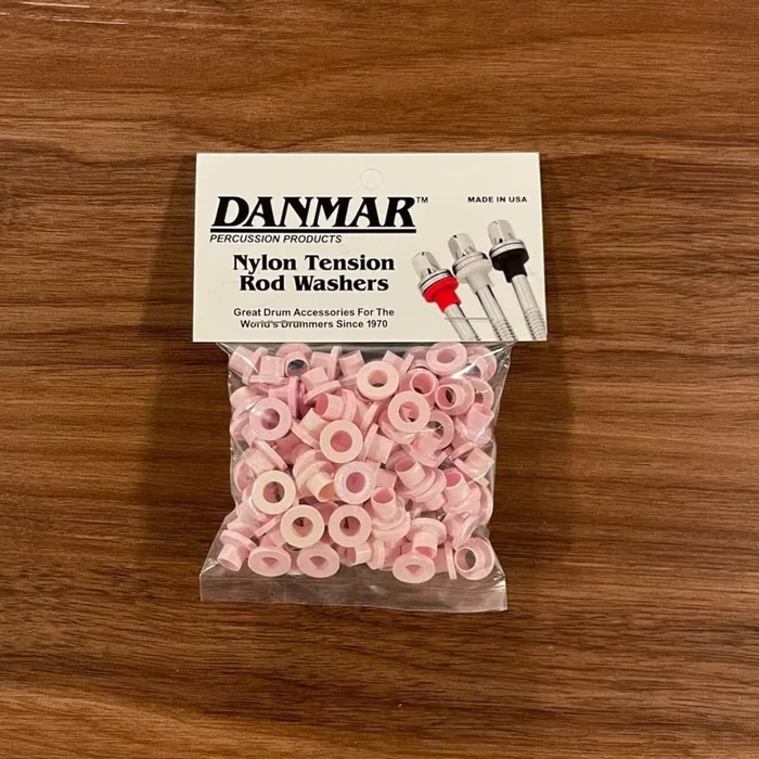 Danmar 100 Pack Nylon Tension Rod Washers Pink