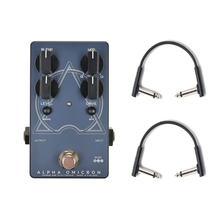 Darkglass Electronics Alpha·Omicron Bass Preamp/Overdrive Pedal w/RockBoard Flat Patch Cables Bundle