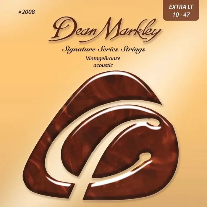 Dean Markley 2002 Acoustic Guitar Strings – Vintage Bronze – 0.11-0.52